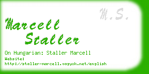 marcell staller business card